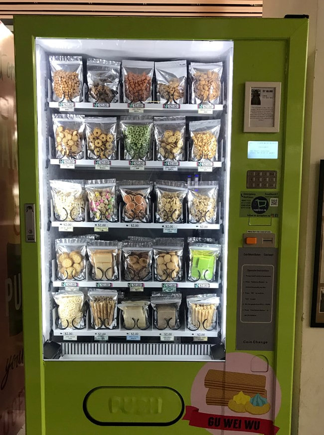 Vending machine selling traditional snacks